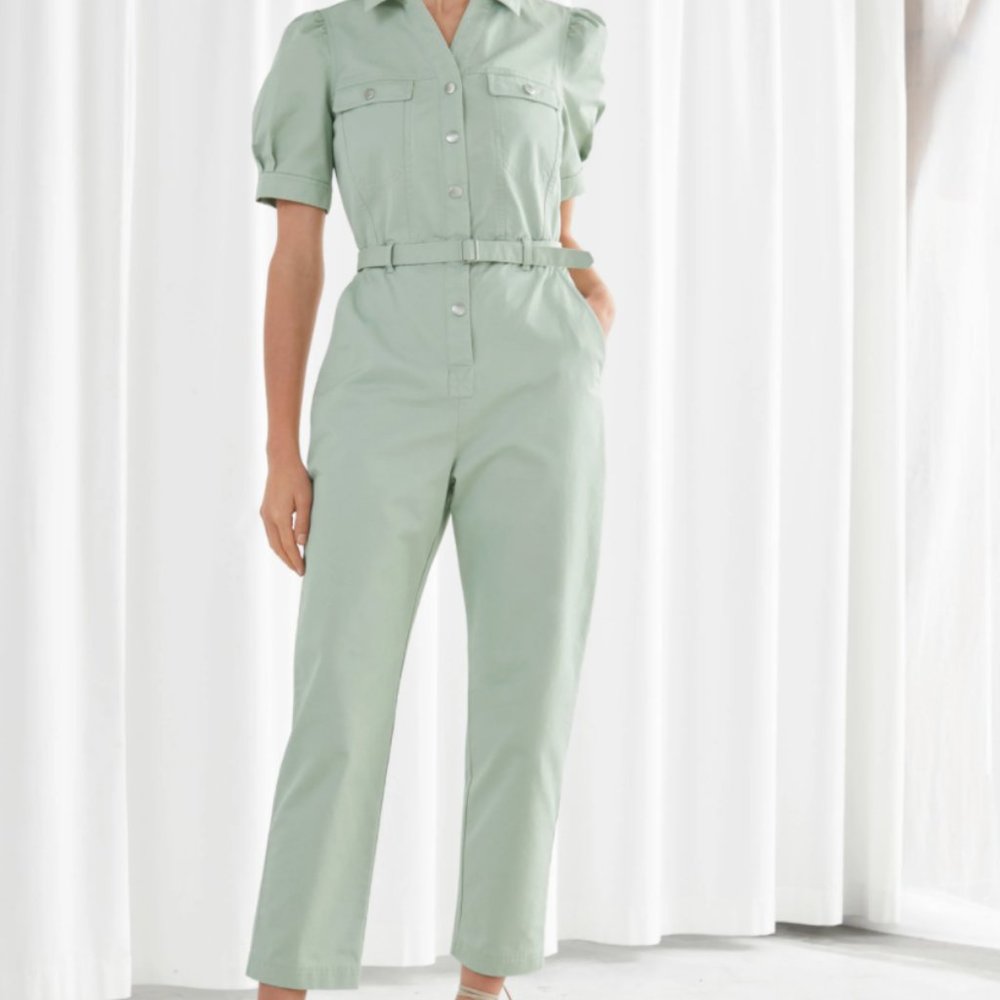 Light Green &OTHER STORIES Organic Cotton Jumpsuit